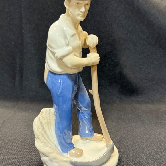 Carl Schneiders Farmer Man w/ Scythe 21862 Porcelain Figurine Germany 50"s Rare - Picture 6 of 8